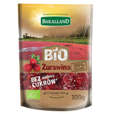 Afine uscate cu suc de măr concentrat BIO 100g BAKALLAND